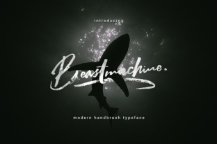 Beastmachine Typeface: A Hand Brushed Script for Bold Editorial Design