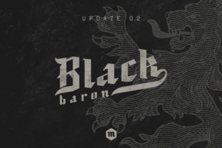 Black Baron Typeface: Vintage Medieval Script for Handmade Brands