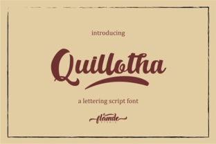 Quillotha Script Font for Handmade Design Projects
