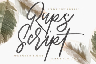 Rups Script Font: Elevate Your Design Story with Handcrafted Elegance