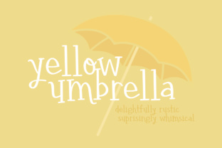 Yellow Umbrella Typeface for Rustic Brand Campaigns
